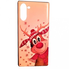 Husa de protectie Samsung Note 10 2019 Model de Craciun 3D Renul lui Mos Craciun Personalizata