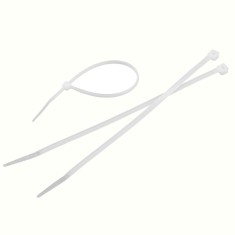 Colier din nailon pentru cabluri 3,6x250 mm alb, 100 buc, To
