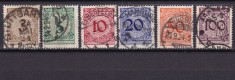 ✅ (S43) Germania Reich 1923 &quot; Denominare - cifra in cerc cu rozete&quot; serie Michel 338/343 , stampilata