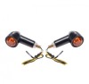 Set 2 semnalizari cu LED, tip Harley, cu diode, carcasa din plastic, culoare neg... Cod Produs: MX_NEW AM1492