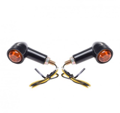 Set 2 semnalizari cu LED, tip Harley, cu diode, carcasa din plastic, culoare neg... Cod Produs: MX_NEW AM1492 foto