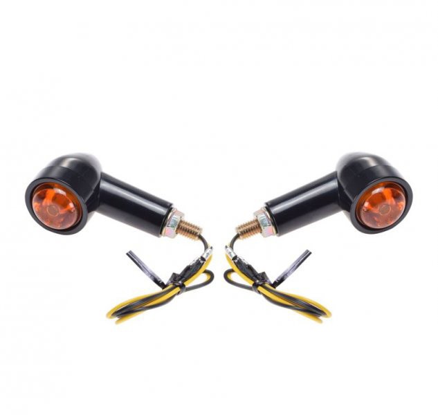 Set 2 semnalizari cu LED, tip Harley, cu diode, carcasa din plastic, culoare neg... Cod Produs: MX_NEW AM1492