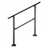 Balustrada otel forjat, max 3 trepte Vivatechnix Negru Mat, Inaltime 81.3 cm, lungime 102.4 cm, pozitii reglabile