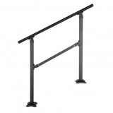 Balustrada otel forjat, max 3 trepte Vivatechnix Negru Mat, Inaltime 81.3 cm, lungime 102.4 cm, pozitii reglabile