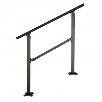 Balustrada otel forjat, max 3 trepte Vivatechnix Negru Mat, Inaltime 81.3 cm, lungime 102.4 cm, pozitii reglabile foto