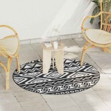 vidaXL Covor de exterior, ARAKIL negru, &Oslash;120 cm, PP