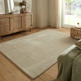 Cumpara ieftin Covor Textured Wool Border Natural 160X230 cm, Flair Rugs