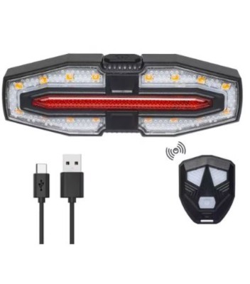 Lumina spate pentru bicicleta sau trotineta cu semnalizatoare, cu incarcare tip foto