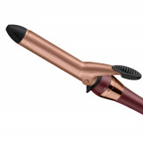 Ondulator par BaByliss 2524PE Bouncy Curls 25mm, 210 grade, Invelis Quartz-Ceramic, 30 trepte de temperatura, LED, Visiniu