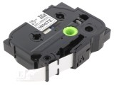 Bandă adezivă albă 18mm x 8m text negru TZE-N241