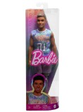 Papusa Barbie Ken Fashionistas With Prosthetic Leg Wearing Los Angeles Jersey &amp; Purple Shorts (hjt11)