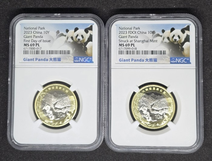 10 Yuan 2023 Giant Panda, NGC 69PL