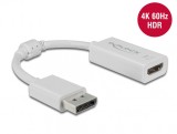 Adaptor Displayport 1.4 la HDMI (DP Alt Mode) 4K 60Hz cu HDR T-M Alb, Delock 63936