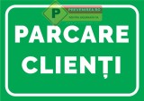 Semn verde parcare clienti