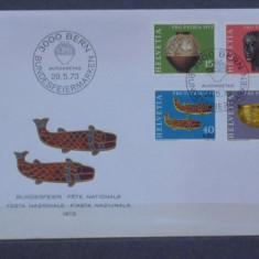 ELVETIA - FDC - ZIUA NATIONALA - 1973 - STAMPILE SPECIALE - NECIRCULAT.