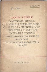 Directivele CC al PCR - perfectionarea conducerii economiei nationale - 1967 foto