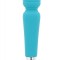 Vibrator Masaj Push My Limits, 7 Moduri Vibratii, Silicon, USB, Albastru, 14.5 cm