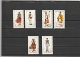 ROMANIA 1968 LP 690 COSTUME NATIONALE I SERIE MNH NESTAMPILATA