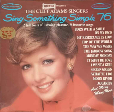 Disc vinil, LP. Sing Something Simple 76. SET 2 DISCURI VINIL-The Cliff Adams Singers foto