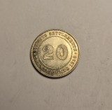 Straits Settlements 20 Cents Centi 1926 UNC, Asia