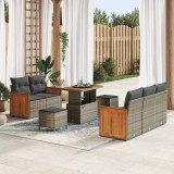 VidaXL Set de canapele pentru grădină Manual 8 pcs Gri 90 x 55 x 71 cm