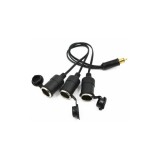 Adaptor cu cablu priza bricheta DIN la Standard cu 3 capete Max AMP: 12V20A / 24V10A Cod: MC021 Automotive TrustedCars