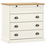 Cumpara ieftin Comoda cu sertare VIGO, alb, 80x40x76 cm, lemn masiv de pin