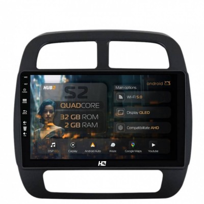 Navigatie Dacia Spring (2021- Prezent) 2GB RAM Android 13 GPS Wi-FI Carplay Android Auto USB Bluetooth Radio Waze Touchscreen 9 inch foto