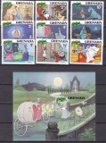 Grenada 1981 Disney Cenusareasa MI 1109-1117 + bl.98 MNH, Nestampilat