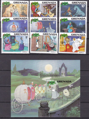 Grenada 1981 Disney Cenusareasa MI 1109-1117 + bl.98 MNH foto