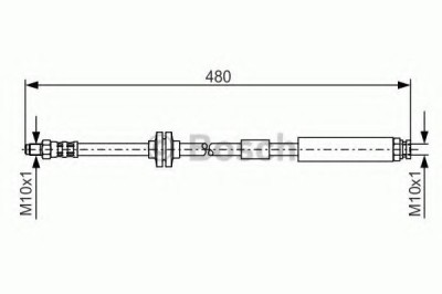 Conducta / cablu frana FIAT PUNTO Van (188AX) (2000 - 2009) BOSCH 1 987 476 824 foto