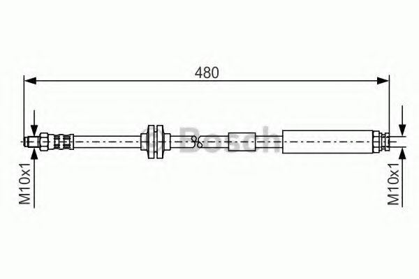 Conducta / cablu frana FIAT PUNTO Van (188AX) (2000 - 2009) BOSCH 1 987 476 824