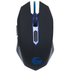 MOUSE GEMBIRD, gaming, cu fir, USB, optic, 2400 dpi, butoane/scroll 6/1, iluminare, negru / albastru, &quot;MUSG-001-B&quot; (timbru verde 0.18 lei)