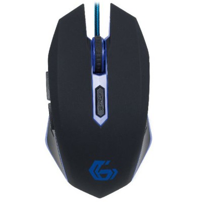 MOUSE GEMBIRD, gaming, cu fir, USB, optic, 2400 dpi, butoane/scroll 6/1, iluminare, negru / albastru, &amp;quot;MUSG-001-B&amp;quot; (timbru verde 0.18 lei) foto