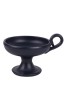 Arzător de tăm&acirc;ie din ceramică, model antracit, diametru 9 cm, &icirc;nălțime 6 cm, Oem