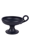 Cumpara ieftin Arzător de tăm&acirc;ie din ceramică, model antracit, diametru 9 cm, &icirc;nălțime 6 cm
