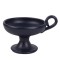 Arzător de tăm&acirc;ie din ceramică, model antracit, diametru 9 cm, &icirc;nălțime 6 cm