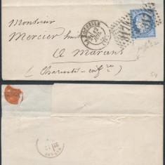 France - Postal History Rare Old FRONT Cover La Rochelle Marrans DB.447