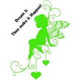 Sticker decorativ Valentine&#039;s Day, Inger, Verde, 85 cm, 1159ST-9