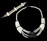 COLIER/LANT SI BRĂȚARĂ VINTAGE, MODEL TRIBAL, LUCRATE IN OS