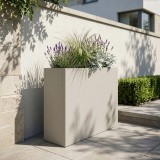 Ghiveci &icirc;nalt Vaargel 82x90x30 cm din otel galvanizat, bej