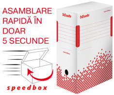 Cutie Depozitare Si Arhivare Esselte Speedbox, Carton, 150 Mm, Alb foto