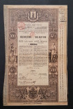 Obligatiune 500 aur lei 1895 orasul București , titlu , actiuni , actiune