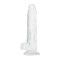 Dildo Natural Transparent, Flavour Mediu, 19 cm x 3,5 cm