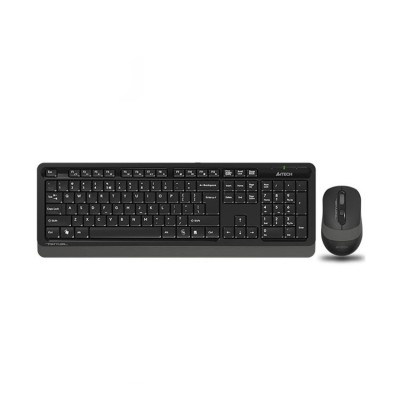 Kit TASTATURA si Mouse A4TECH, &amp;amp;quot;Fstyler FG10+FGK10&amp;amp;quot;, wireless, 104 taste format standard, mouse 2000dpi, 4/1 butoane, negru &amp;amp;amp; gri, &amp;amp;quot foto