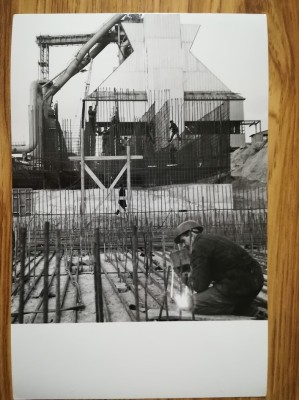 Foto veche Combinatul Siderurgic GALAȚI 17 x11,5 cm comunism sudura armatura foto