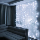 Ghirlanda luminoasa tip perdea 200 LED-uri, 2x2m, pentru interior, alimentare USB, alb Household NewTrend