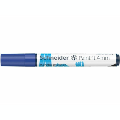 Marker cu vopsea acrilică Paint-It 320 4 mm Schneider Albastru foto