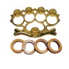 Set 2 Boxuri Autoaparare IdeallStore&reg;, Otel Inoxidabil, Auriu, Inscriptii Rozeta/Craniu