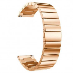 Curea otel compatibila Galaxy Watch 6|Watch 5|Watch 4|Huawei Watch GT 3 42mm|GT 3 Pro 43mm|GT 2 42mm, Metallic Rose Gold